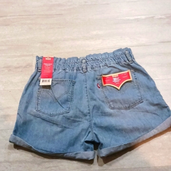 Girl High Rise Blue Denim Shorts Size 16. - Picture 5 of 13